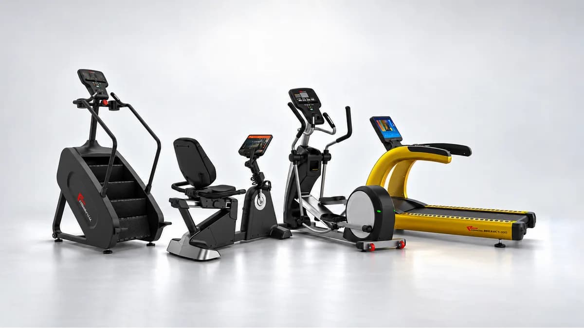 Cardio equipment in a commercial gym