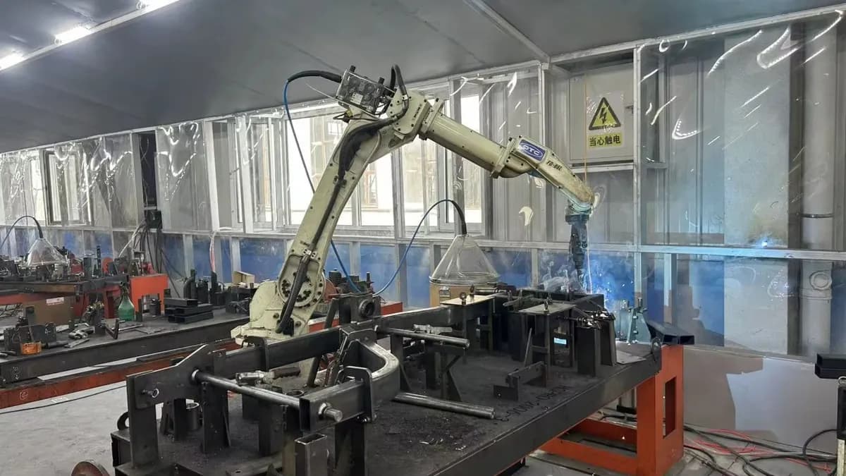 Robotic welding cell joining a frame assembly