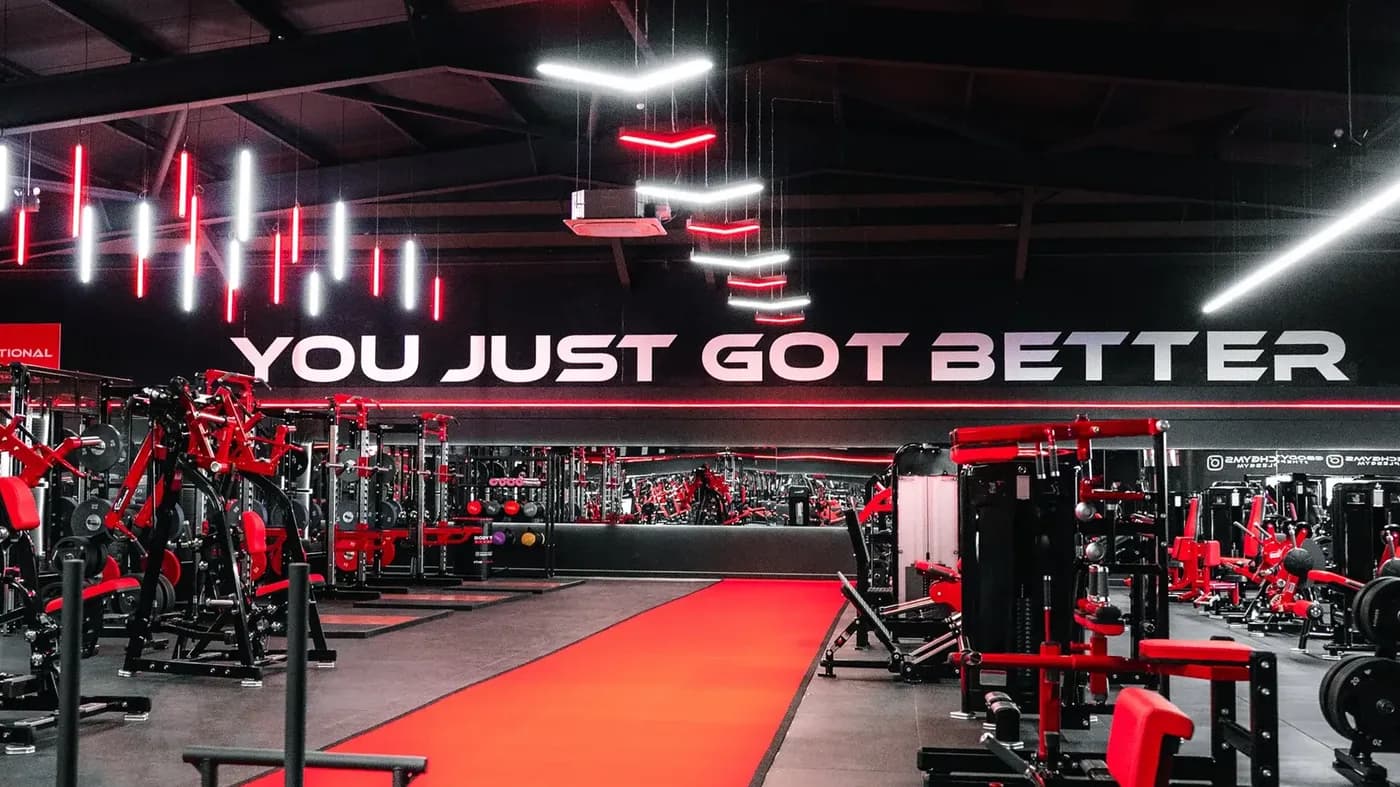 Commercial fitness centre interior delivered by RealleaderUSA Indonesia